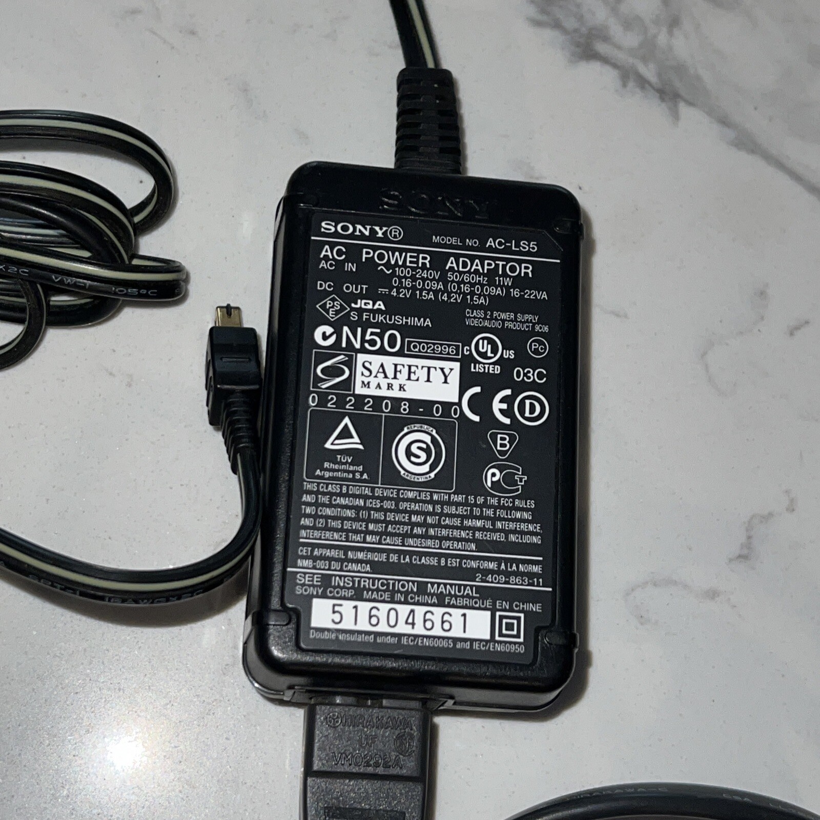 SONY DK2AA CABLE ADAPTER + SONY ACLS5 AC ADAPTER CHARGER eBay