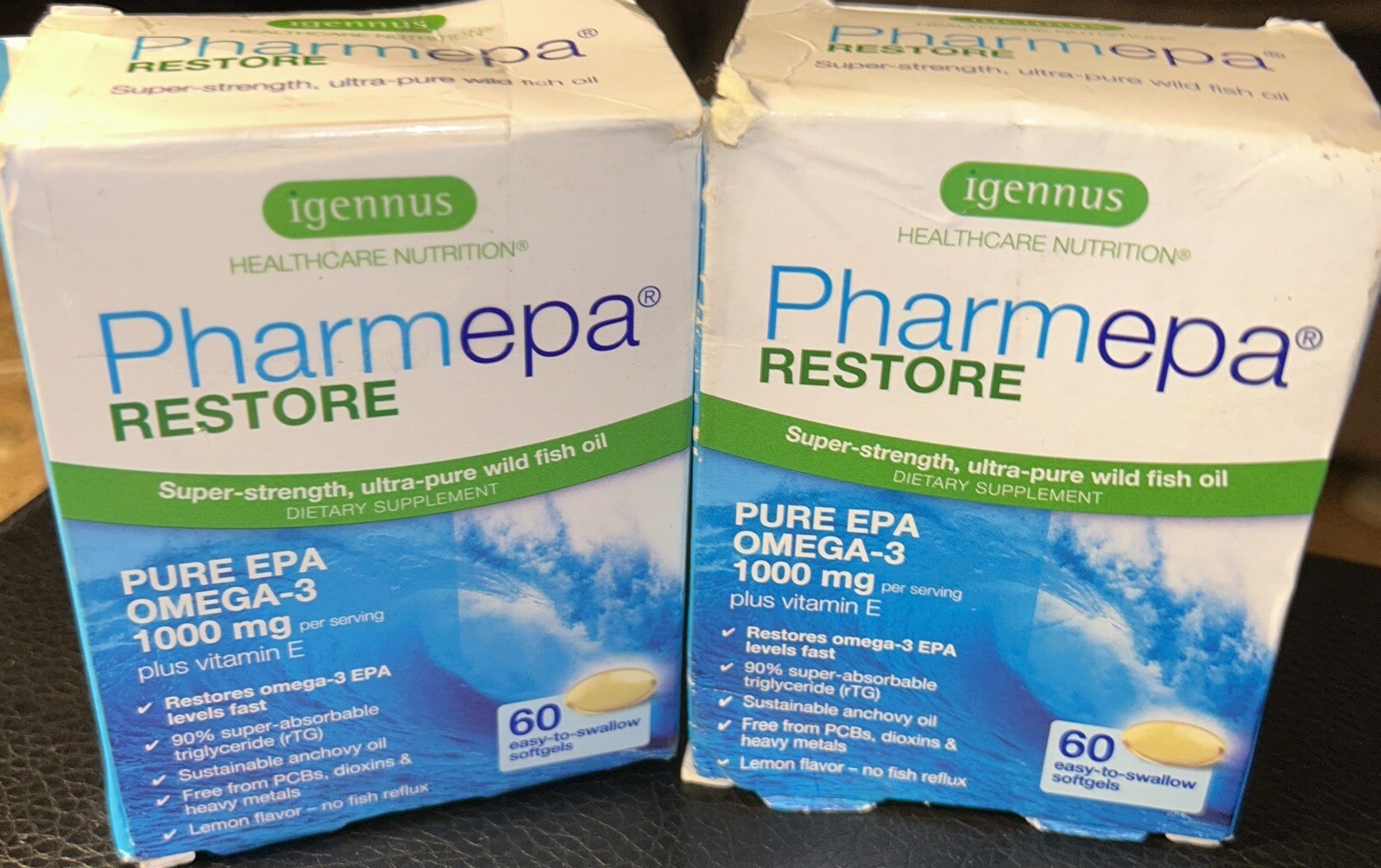 Pharmepa Restore, 1000mg Pure EPA Fish Oil, Omega3, 60 Tabs Lemon