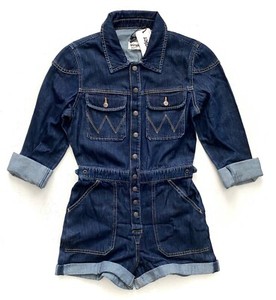 denim playsuit long sleeve