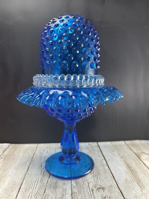 '50~'60 フェントン Fenton Blue Hobnail 美品 50~'60 フェントン Fenton Blue Hobnail 美品 VINTAGE FENTON GLASS
