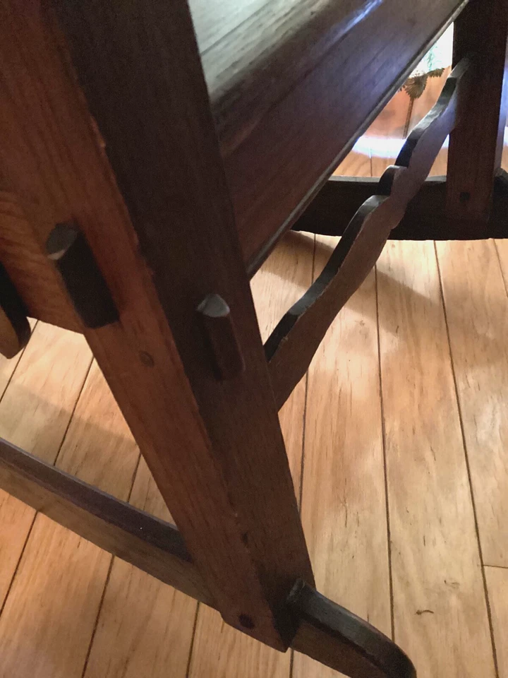 Mecedora antigua Mission Oak artesanías estilo pegajoso tú envías  Foto 4 de 4