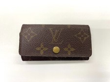 Authentic LOUIS VUITTON Monogram Multicles 4 Key Case M62631 Brown As is