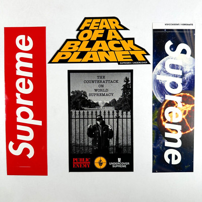 Supreme Public Enemy ブラック3点 Pins Sticker Supreme（ステッカー