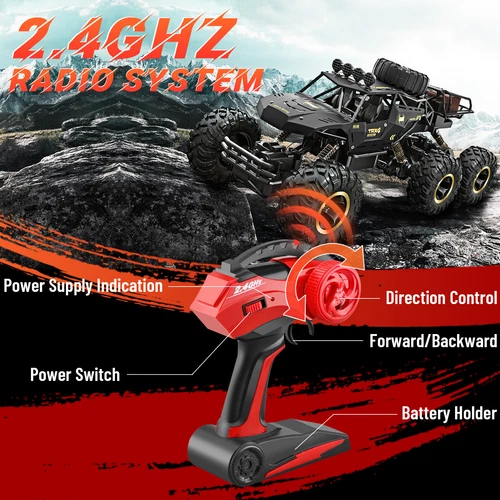 1:12 Big 4WD Remote Control RC 46CM Cars Electric Toy Car Monster Truck 6 Wheels - Picture 14 of 24