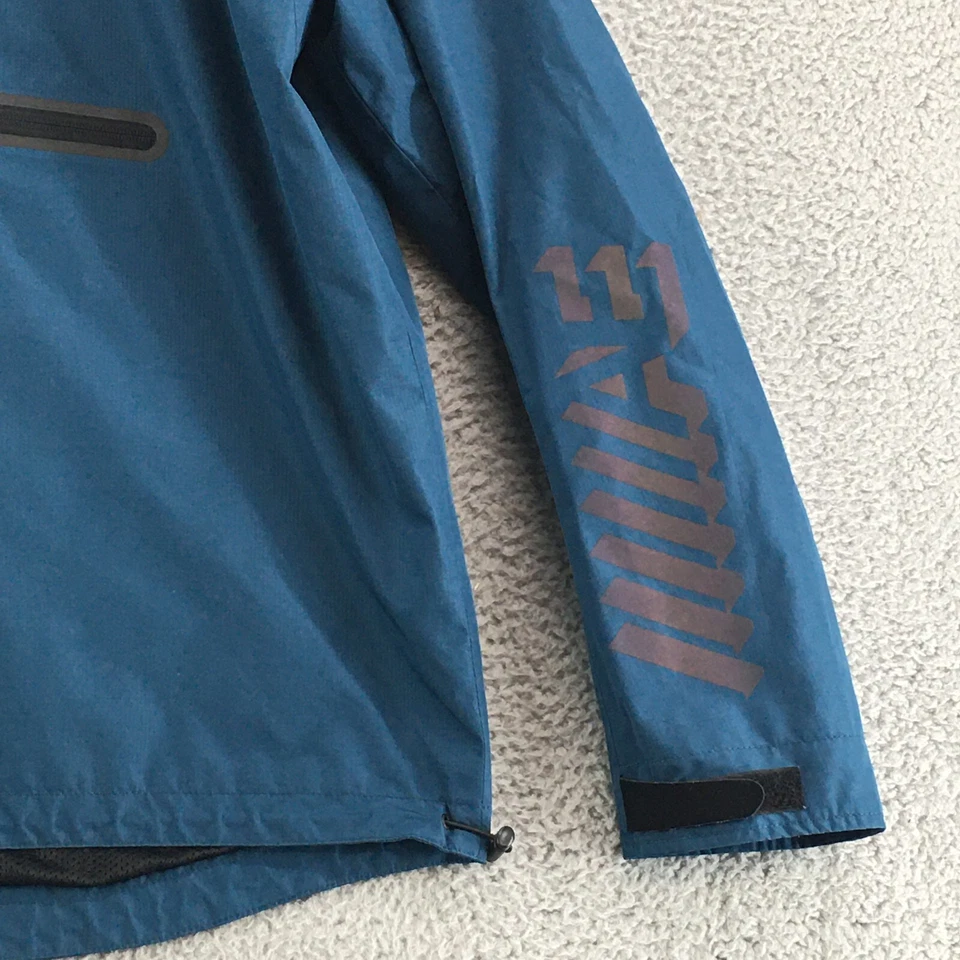 Chaqueta cortavientos American Eagle Outfitters para hombre M azul con capucha bolsillos con cremallera Foto 3 de 4