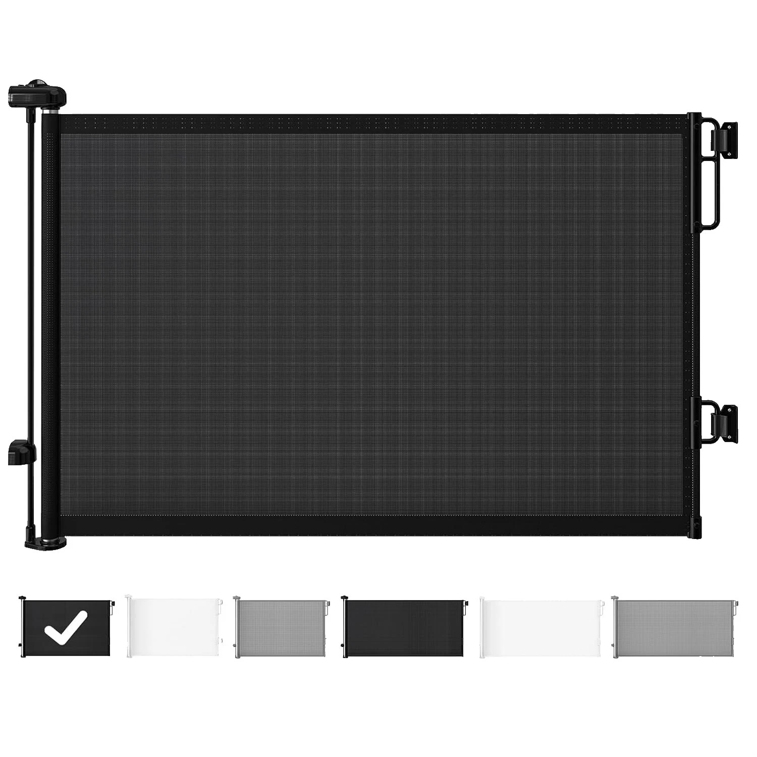 Puerta retráctil negro puertas de Seguridad para Bebés