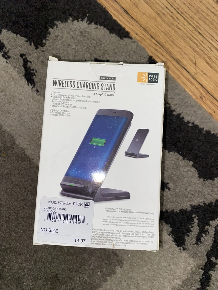 Soporte de carga inalámbrico Case Logic 10W/2 Amp (negro), #CL-OP-CP-111-BK Foto 3 de 3