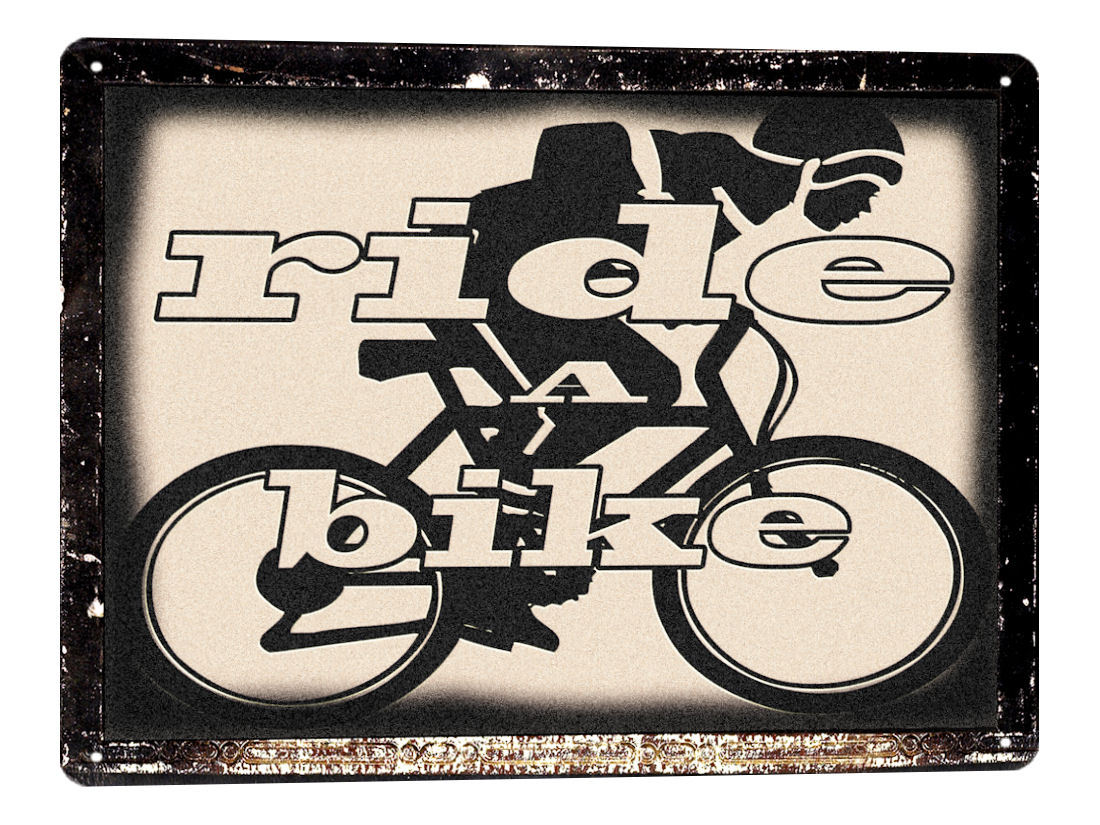 RIDE A BICYCLE metal SIGN vintage style educational healthy