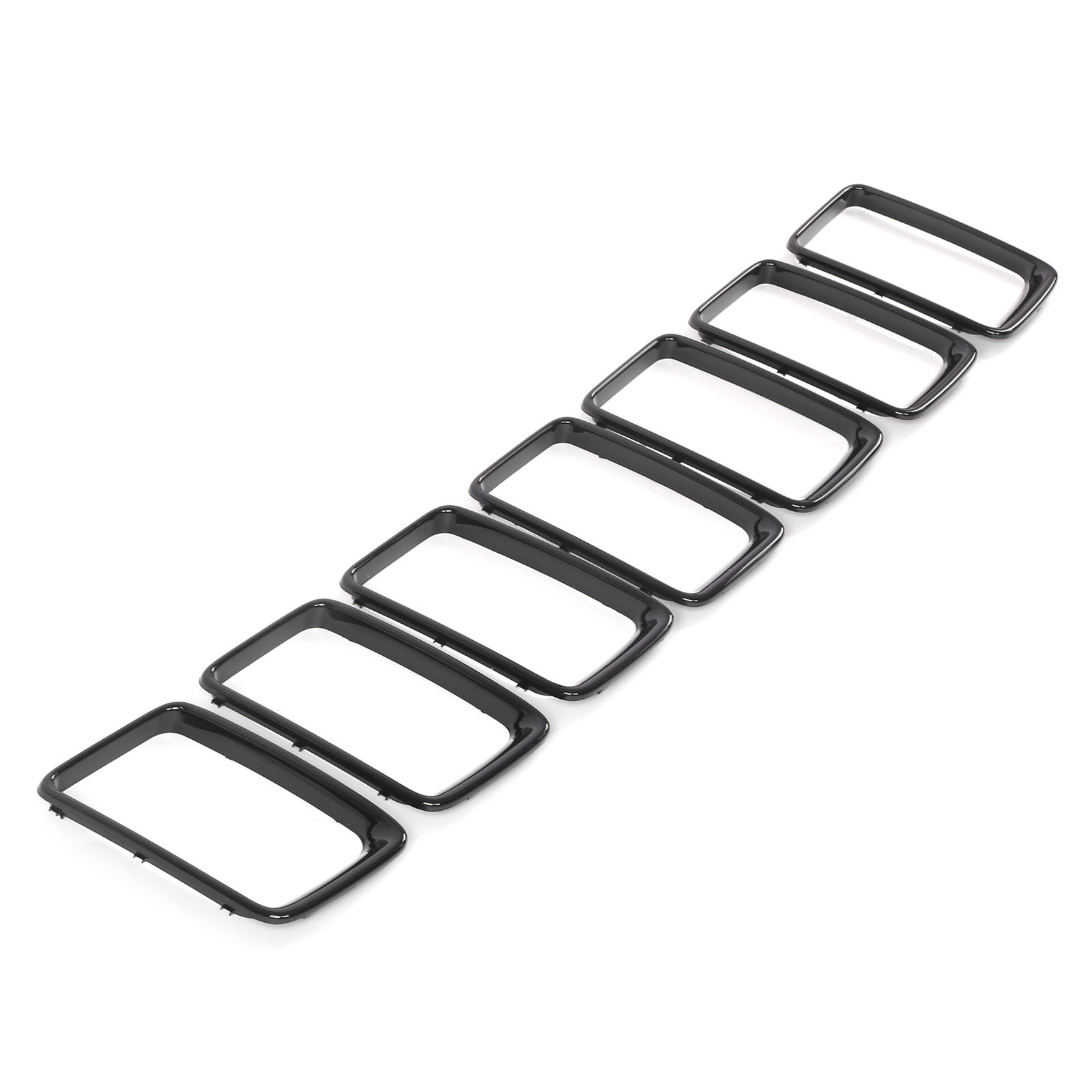 Bumper Grille Frame Trim 21.3x11.5cm/8.4x4.5in Gloss Black Front Grille