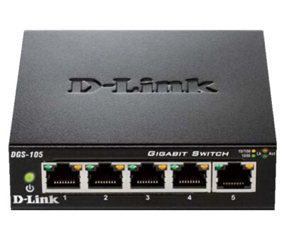 D-Link DGS-105 5-Port Layer2 Gigabit Switch Plug & Play Full Duplex NEU OVP