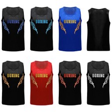 Kids Boys Vest Activewear Tank Top Performance T-shirt Round Neck Undershirt