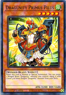 Dragunity Primus Pilus HAC1-EN155 Yu-Gi-Oh! Card NM 1st Edition