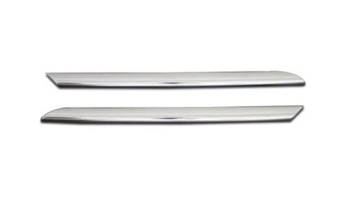 Front Grille Chrome Trim Frame Cover For Renault Clio 4 Stainless Steel 2 Pcs - Foto 2 di 2