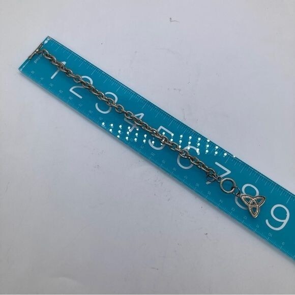 Celtic Trinity Knot Bracelet Toggle Closure Silve… - image 3