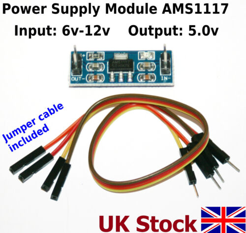5v AMS1117 Power Supply Module Regulator step down (6v-12v To 5.0v) - UK stock
