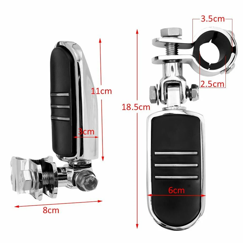 Pedal Highway Foot Pegs 1"" 1-1/4" barra de choque para Yamaha Royal Star Venture Honda - Imagem 3 de 4