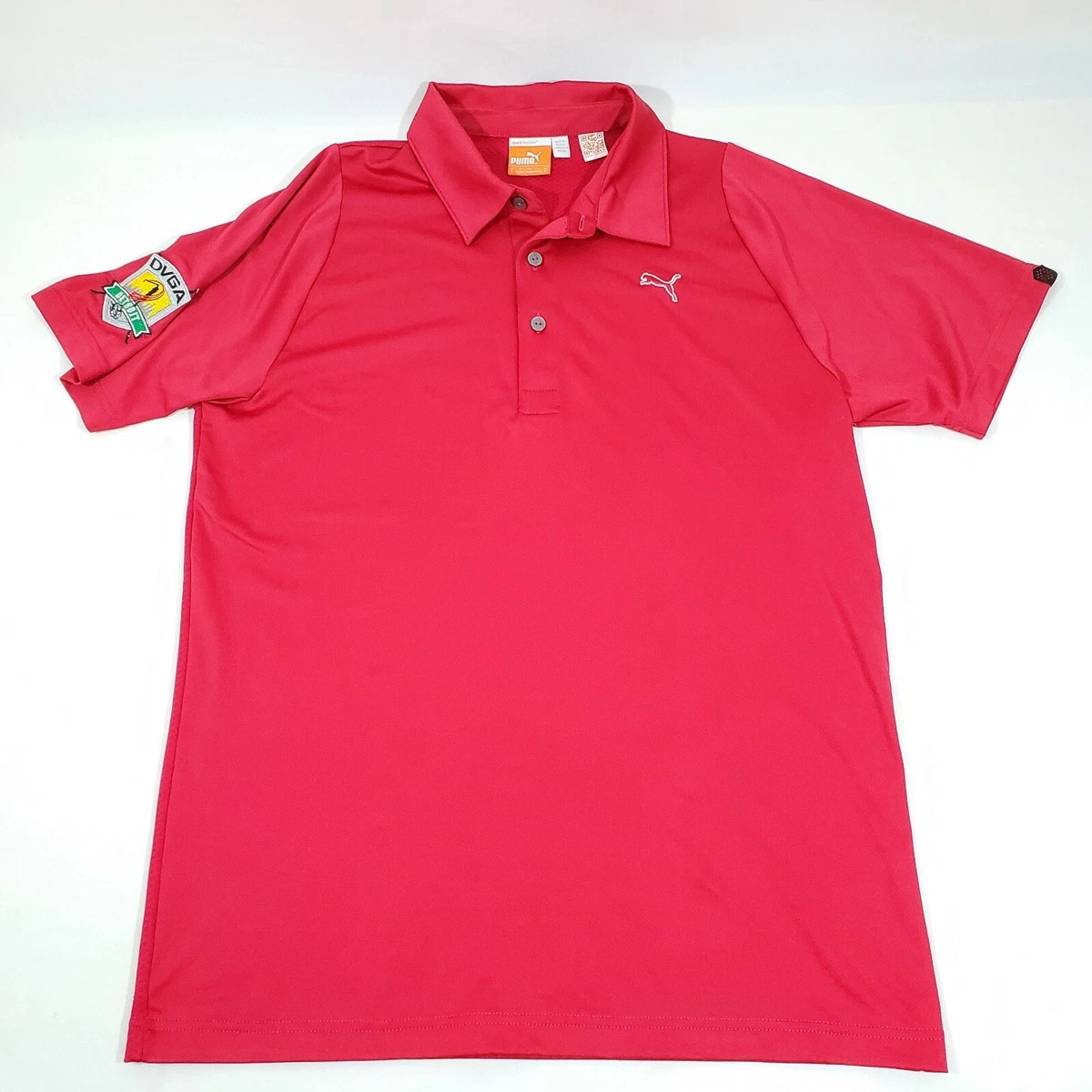 Puma Golf Polo Shirt Mens Small Red DVGA Detroit Embroidered