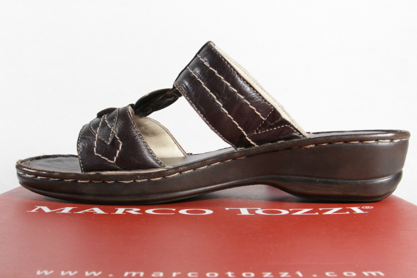 APL Marco Tozzi sandali donna vera pelle marrone NUOVI!