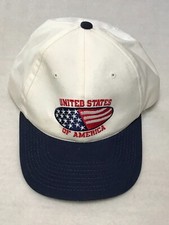 United States of America Red White Blue Embroidered Hat Made in USA NEW