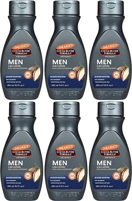 6 x Palmer's Cocoa Butter Formula For Men Hand Body lotion 250ml UK SELLER