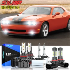 For Dodge Challenger 2008-2010 HID/LED Headlight Fog Light Bulbs KIT