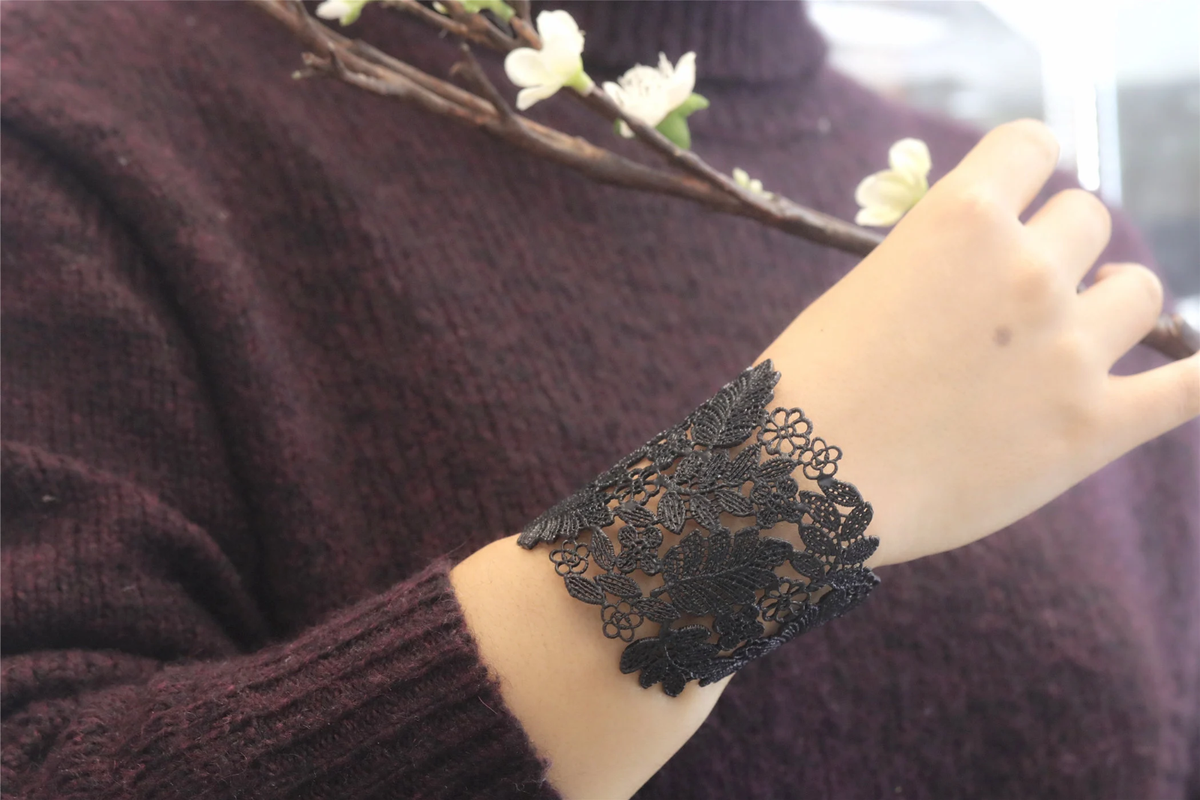 Bracelet Manchette Réglable Rigide Style Art Nouveau - Motif Feuilles Et Fleurs Argenté | Bijou Vintage Et Romantique QD27