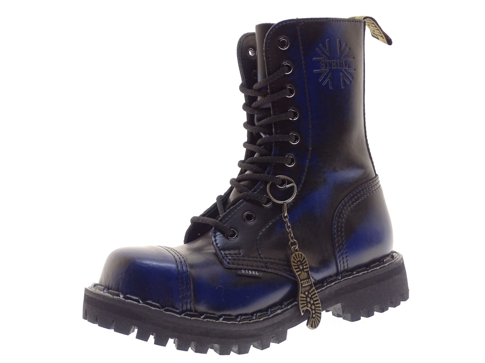 Байкерские ботинки STEEL 10 Loch Damen Schuhe Stiefel Stahlkappe Gr 37 Leder