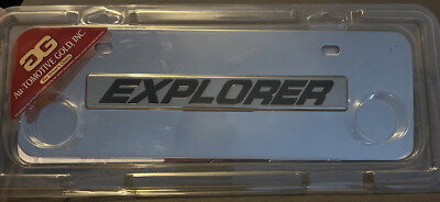 3D Ford Explorer Front Mirror Stainless Steel Small Mini License Plate New
