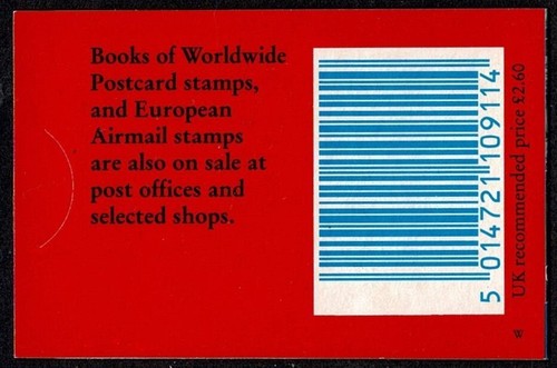 2000 £2.60 STAMPS Cylinder W1 BOOKLET 4 x 65p WALSALL SG GT1 Contains SG 1722 - Picture 2 of 3