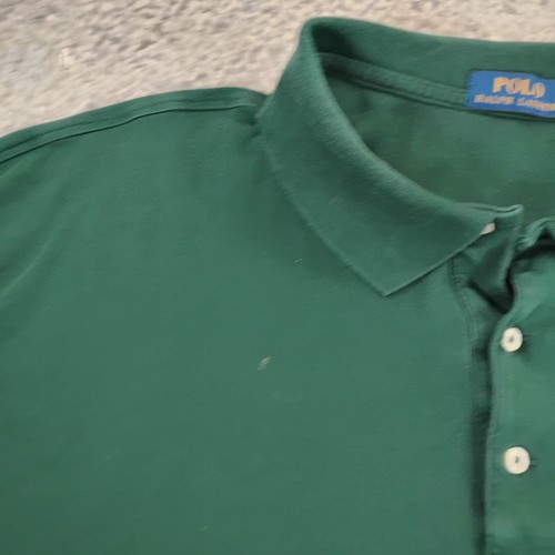 Polo Ralph Lauren Shirt Mens 4XLT Green Flesh Pony Logo Preppy Horse 90s A2 - Picture 5 of 13