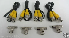 4x3feet Bnc Male to Bnc Male Patch Cable Video and 4 T type Connectors 