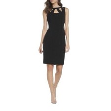Eliza J Black Cut-Out Sleeveless Sheath Dress Women’s Size 12 EUC