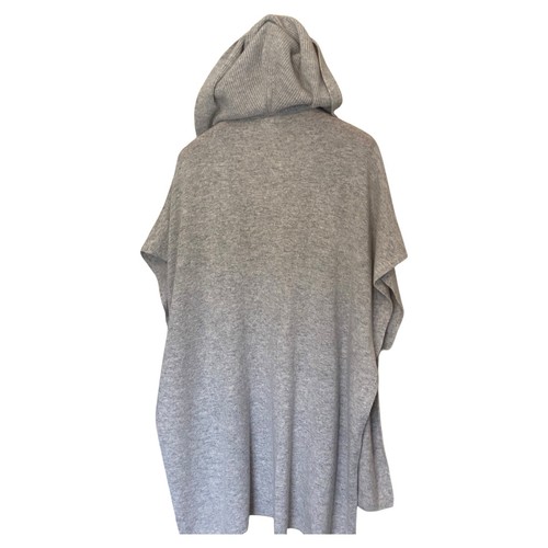 Nordstrom Gray Wool Cashmere Blend Hooded Sweater Wrap Shall Women's Size OS - Picture 2 of 7
