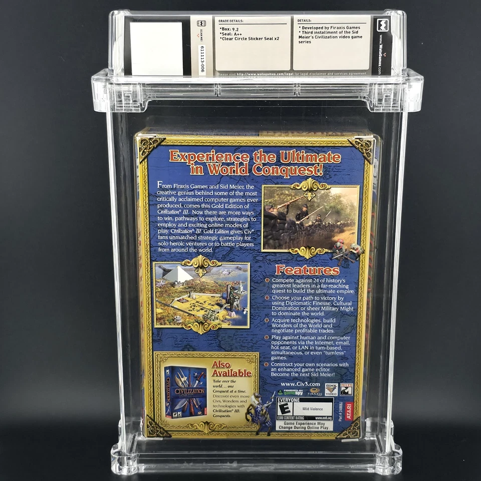 Sid Meier's Civilization III: Gold Edition, WATA 9.2 A++ - Image 2 of 4