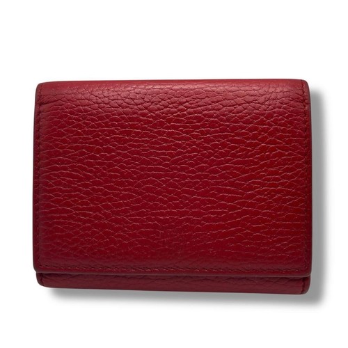 Gucci GG Marmont Leather Wallet Red USED hipped from Japan - Picture 8 of 14