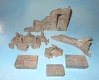 1960s Marx Battleground Play Set Swirled Light Tan Hard Plastic Accessories