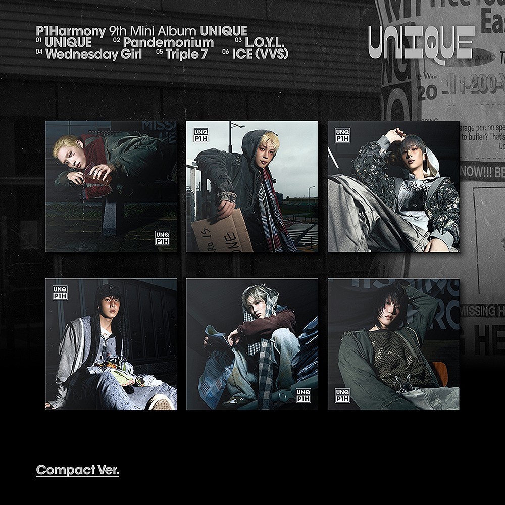 P1HARMONY [UNIQUE] 9th Mini Album COMPACT Ver/Mini CD+Book+Sticker