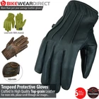 Leather Security Motorcycle Gloves Made With KEVLAR® Motorbike Biker Protection
