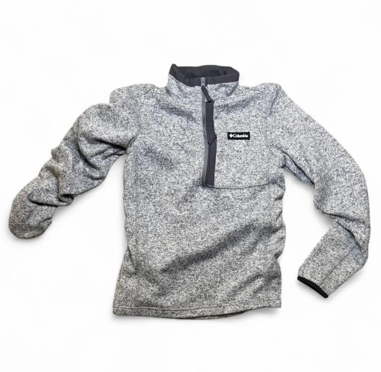 Columbia Women’s XS Gray Knit Fleece 1/4 Zip Pullover Sweater Jacket Warm