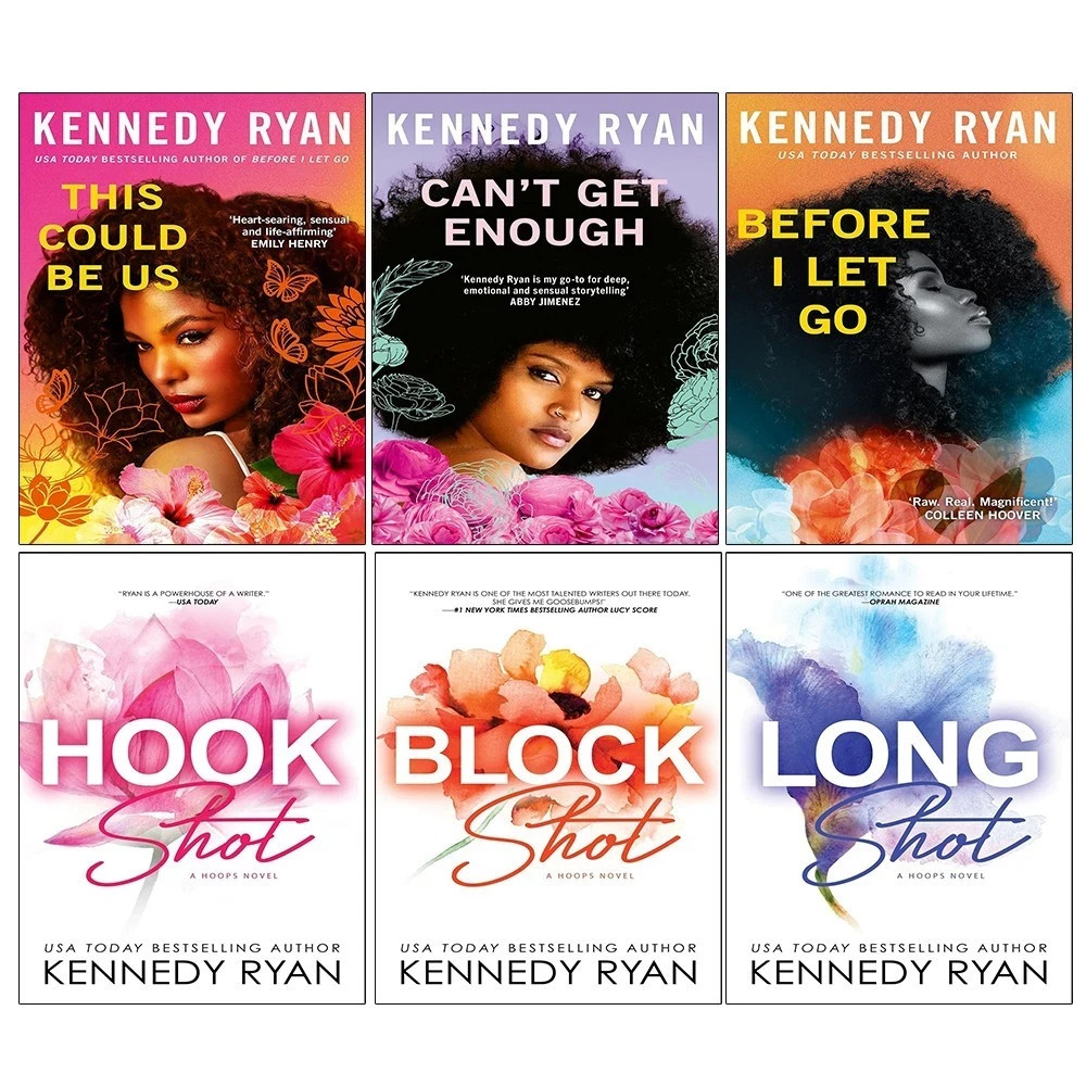 HOOPS and Skyland Series 6 Books Set by Kennedy Ryan Long Shot,Block Shot,Hook