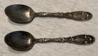 LOT 2 Oxford Sterling Silver Plate Co. Spoons 4 1/2" Narcissus Pat. Jan 14 1908