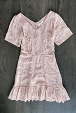 LoveShackFancy Eyelet Viscose Dusty Rose Dress Size 4