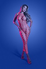 Fantasy Lingerie Glow Want It All Rhinestone Net Bodystocking & Pasties OS-QS