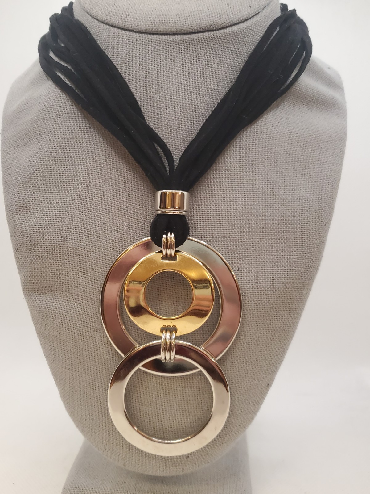 Pasarella Colombia Metallic Statement Necklace Hu… - image 4