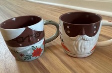 Anthropologie Fotini Tikkou Santa & Mrs. Claus 15 Oz. Mugs (Set Of 2)