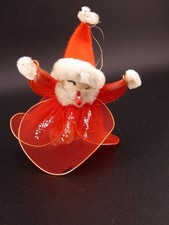 Vintage Christmas Red Tulle Santa Claus Made in Japan B