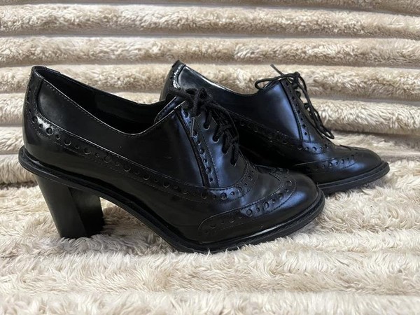 Women Clarks Ankle Boots Black Leather 38 #7BTA
