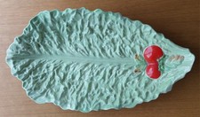 Vintage Carlton Ware Lettuce Leaf Dish with Tomatoes. Made In England