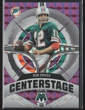 2022 Panini Mosaic #CS-18 Bob Griese Centerstage Mosaic Purple #/49