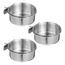 3 Pcs Bird Feeding Box Food Dishes for Birds Parrot Cage Feeder Cups